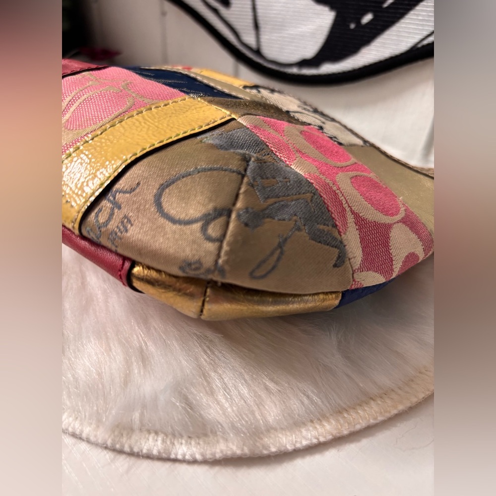 Coach Y2k Multicolor Patchwork Crossbody With Gol… - image 5